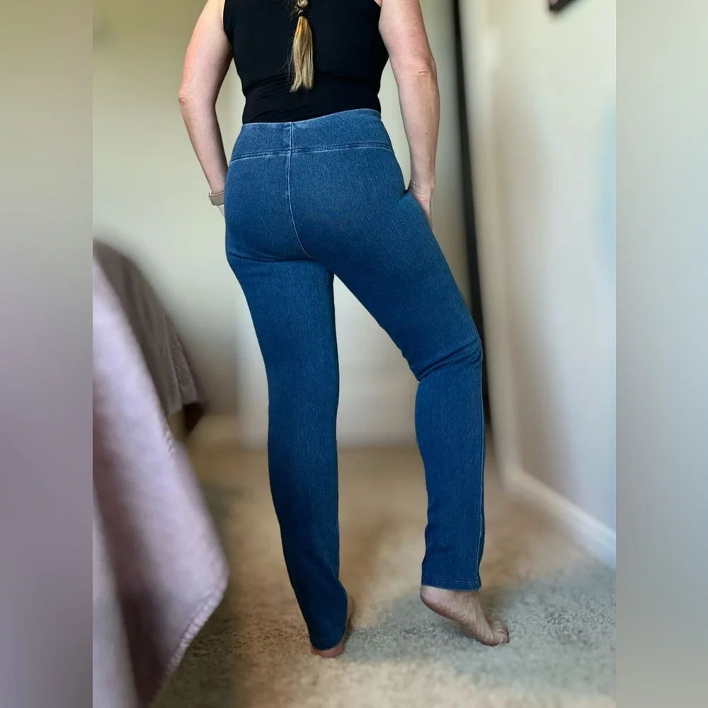 Women with Control Blue Skinny Jeans - Picture 3 of 13